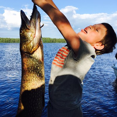 Fishing in Småland lake Kösen