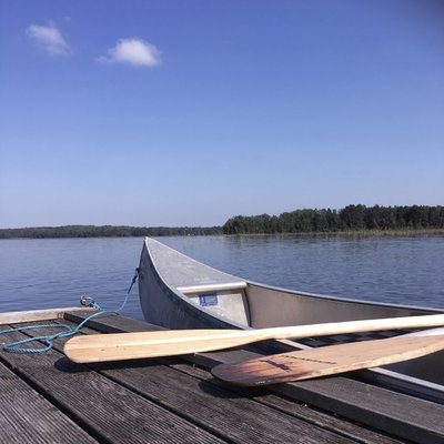 ställplats med kanot