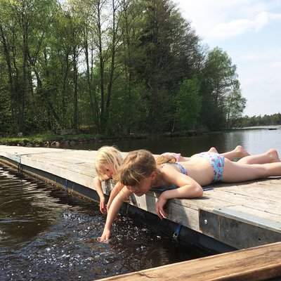 swimming in a swedish lake